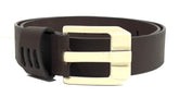 HAARLEM Men KUZE 16300 Leather Belt Plain Brown